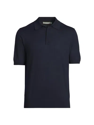 Canali Men's Dressy Lux Modern-fit Suede Placket Polo Shirt In Multi