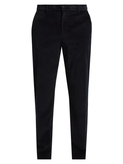 Canali Men's Flat Front Sport Trousers In Blue
