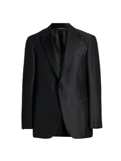 Canali Men's Arrow-pattern Dinner Jacket In Black