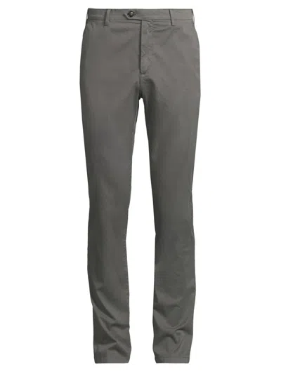 Canali Men's Garment-dyed Comfort Chino Pants In Gray