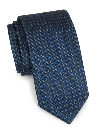 Canali Men's Geometric Silk Tie In Blue