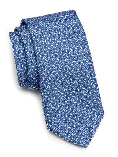 Canali Men's Geometric Silk Tie In Blue