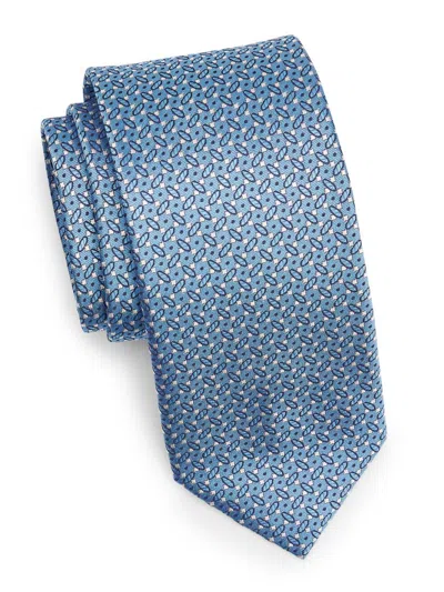 Canali Men's Geometric Silk Tie In Blue