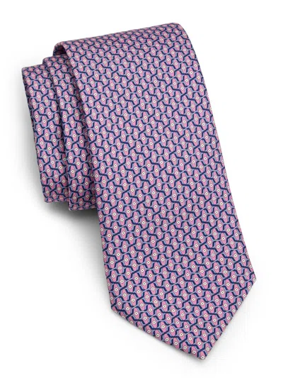Canali Men's Geometric Silk Tie In Purple