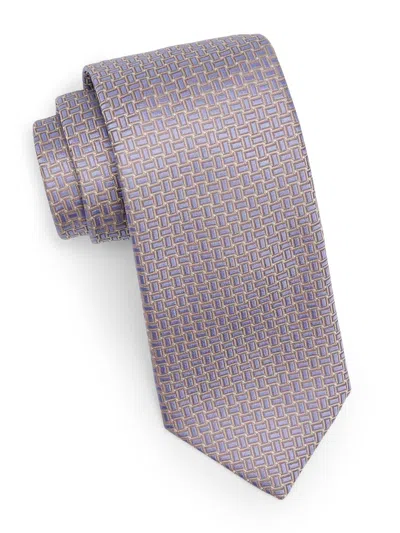 Canali Men's Geometric Silk Tie In Purple