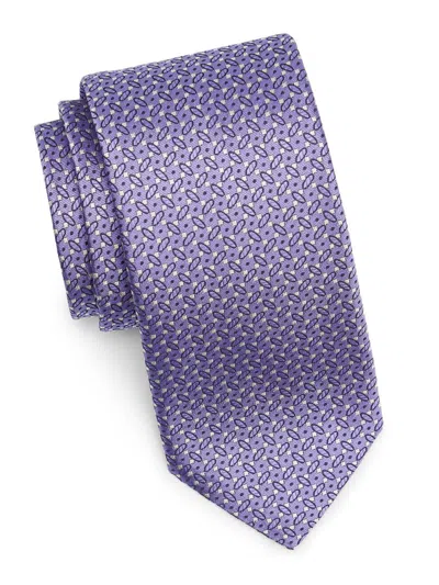 Canali Men's Geometric Silk Tie In Purple