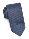 Canali Herringbone Silk Tie In Blue