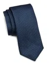 Canali Men's Houndstooth Silk Tie In Blue