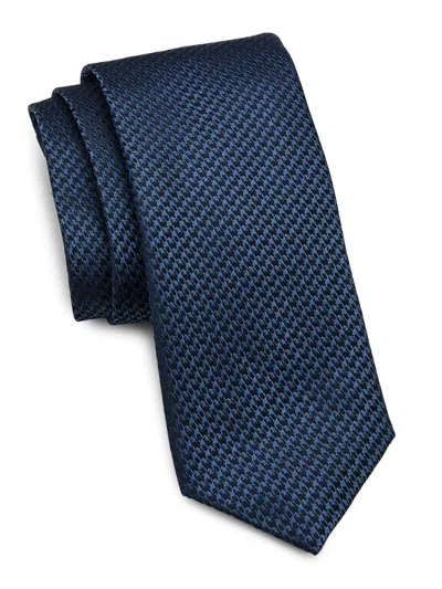 Canali Men's Houndstooth Silk Tie In Blue