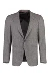 Canali Men's Houndstooth Wool Blazer In Beige