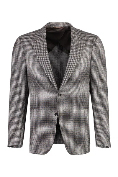 CANALI MEN'S HOUNDSTOOTH WOOL BLAZER
