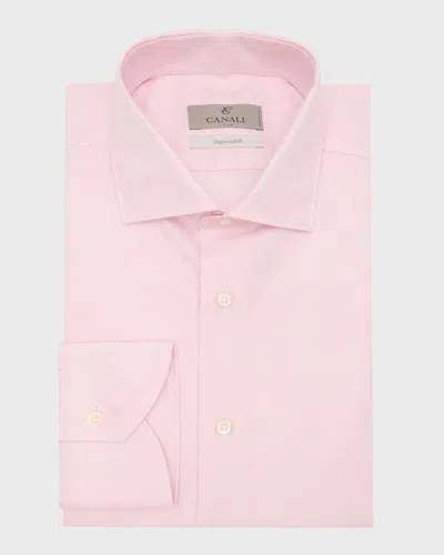 Canali Men's Impeccabile Cotton Dress Shirt In Light Pink
