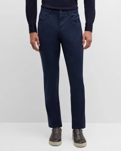 Canali Men's Impeccabile Wool 5-pocket Pants In Navy