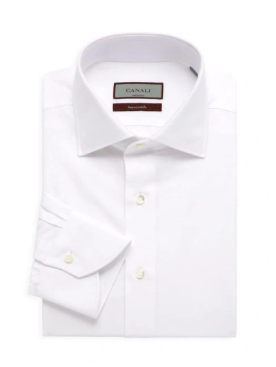 Canali Men's Impeccable Cotton Dress Shirt In White