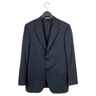 Pre-owned Canali Men Jacket Blazer Two Button Double Vented Size It50r, M/l In Black