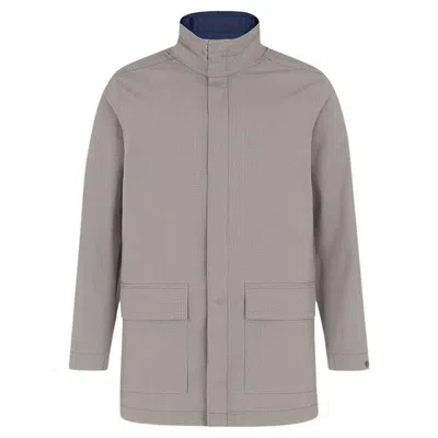 Pre-owned Canali Men Jacket Reversible Rain Protection Size It48-l, S1732 In Gray