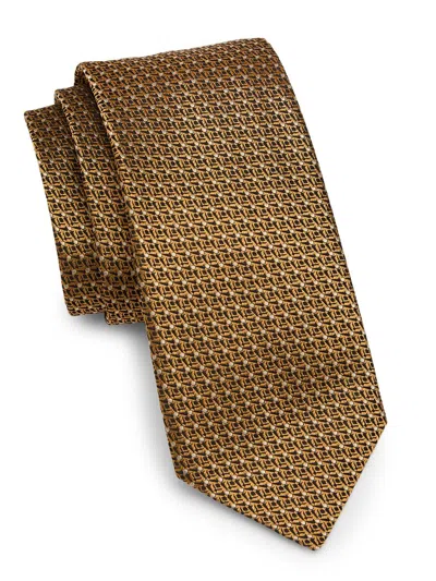 Canali Men's Jacquard Silk Tie In Gold