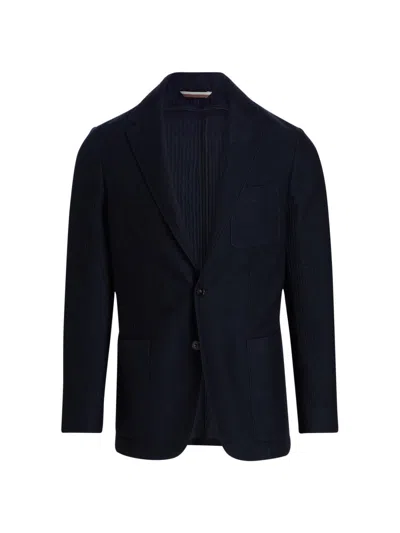 Canali Men's Jersey Wool Regular-fit Jacket In Blue