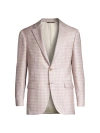 CANALI MEN'S KEI CHECKED WOOL & SILK TWO-BUTTON SPORT COAT