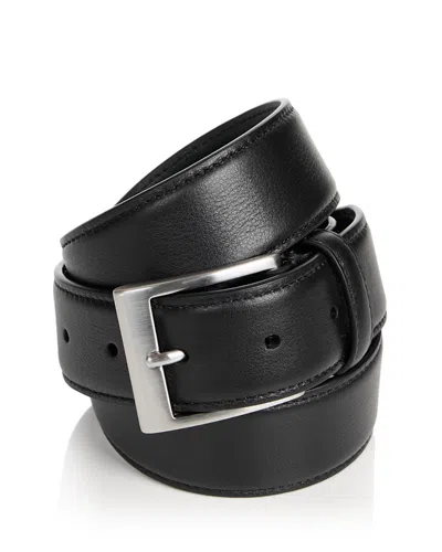 Canali Buckle-fastening Leather Belt In Black