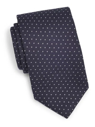 Canali Men's Light Squares Silk Tie In Blue