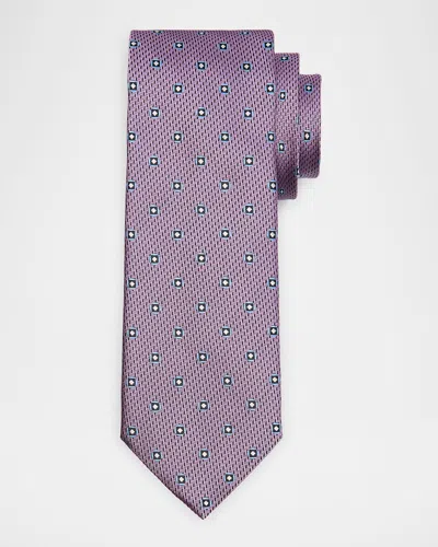 Canali Men's Medallion Jacquard Silk Tie In Purple