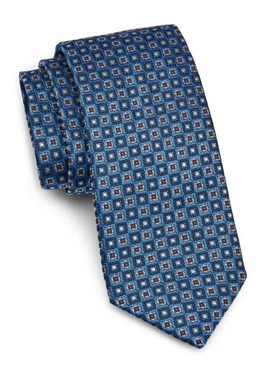 Canali Men's Medallion Silk Tie In Blue