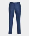 Canali Men's Melange Wool Dress Pants In Blue