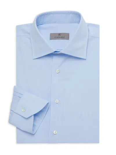 Canali Men's Modern Fit Solid Dress Shirt In Blue