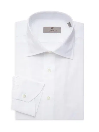 Canali Men's Modern Fit Solid Dress Shirt In White