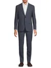 Canali Men's Striped Wool Modern-fit Suit In Blue