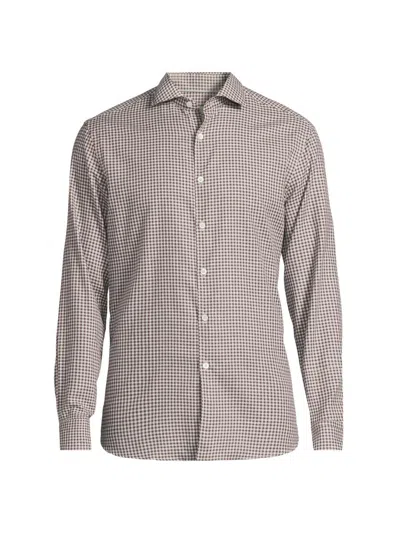 Canali Men's Modern-fit Checked Cotton Button-front Sport Shirt In Multi