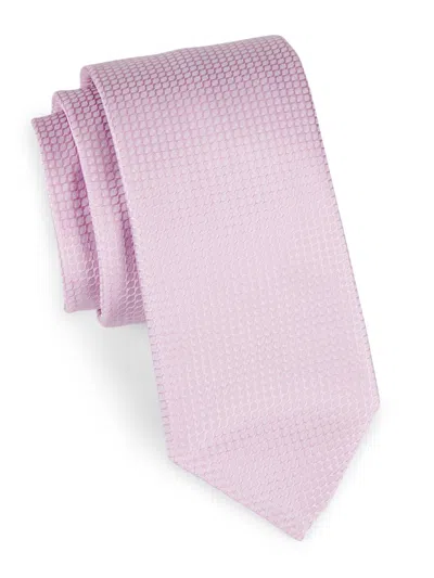 Canali Men's Neat Geometric Silk Tie In Pink