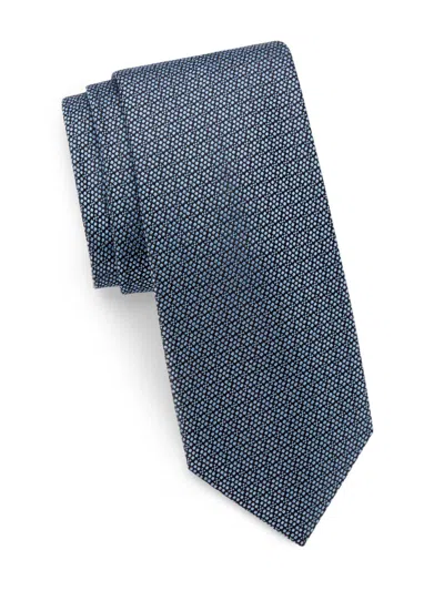 Canali Men's Neat Silk Tie In Blue