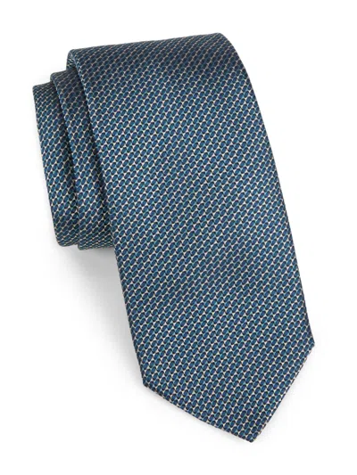 Canali Men's Neat Silk Tie In Blue