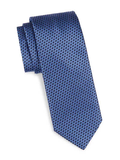 Canali Men's Neat Silk Tie In Blue