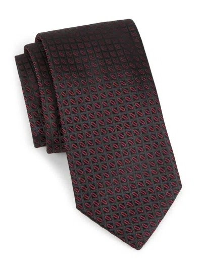 Canali Men's Neat Silk Tie In Red