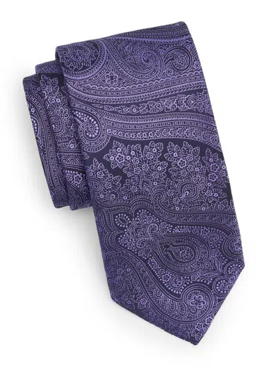 Canali Men's Paisley Woven Silk Tie In Purple