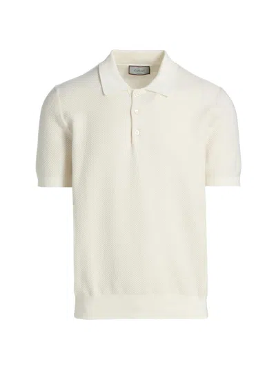 CANALI MEN'S PIQUÉ-STITCH COTTON POLO SHIRT