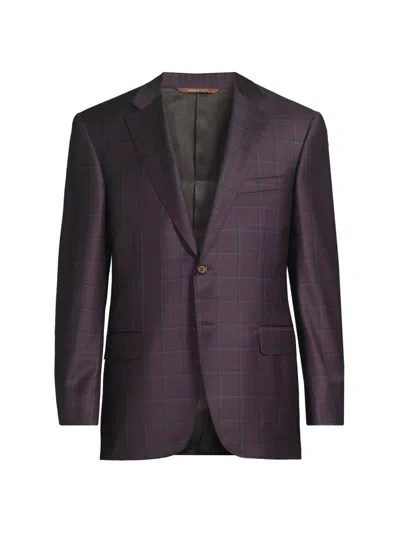 Canali Men's Siena Checked Classic Fit Sportcoat In Purple