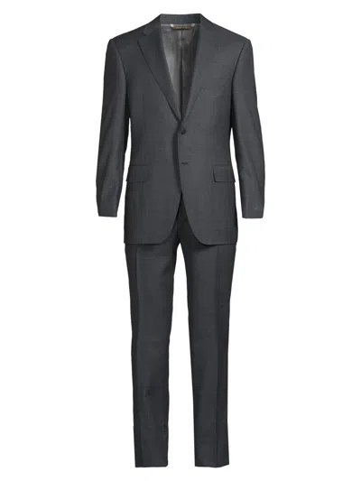 Canali Men's Siena Micro Weave Wool Suit In Gray