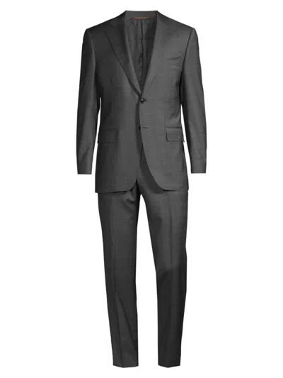 Canali Men's Siena Wool Single-breasted Suit In Dark Grey
