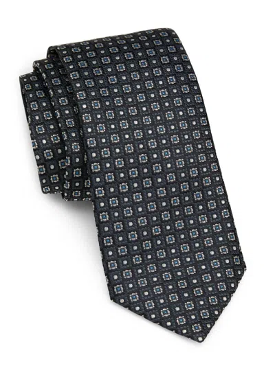 Canali Men's Silk Medallion Tie In Gray