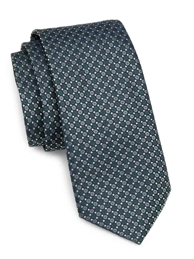 Canali Men's Silk Medallion Tie In Green