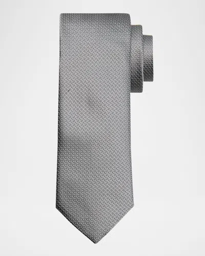 Canali Men's Silk Neat Tie In Gray