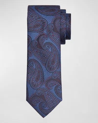 Canali Men's Silk Paisley Tie In Blue
