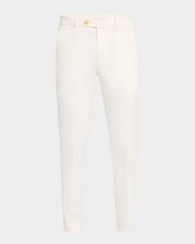 Canali Men's Straight Flat-front Pants In White