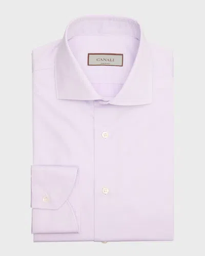 Canali Men's Solid Dress Shirt In Lt Purple