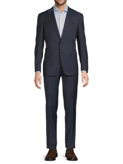 Canali Men's Solid Wool Modern-fit Suit In Blue