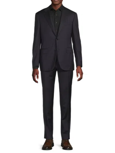 Canali Men's Solid Wool Modern-fit Suit In Blue